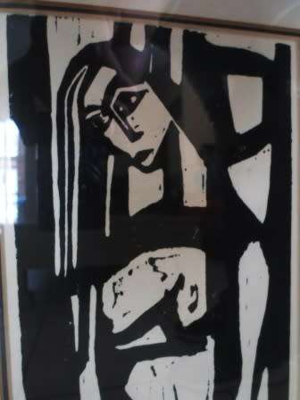 VERY RARE!! KARL HEINZ KNOEDLER LINOCUT "FAR MIMI"  410 X 110mm VALUE R2000