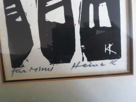VERY RARE!! KARL HEINZ KNOEDLER LINOCUT "FAR MIMI"  410 X 110mm VALUE R2000