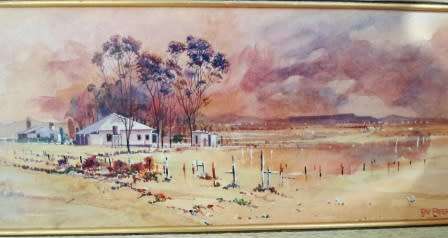 GORGEOUS! RAY POTTER MIXED MEDIA ON PAPER LAID ON BOARD  560 X 250mm VALUE R1500