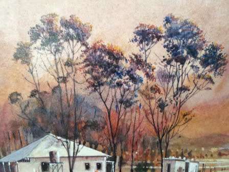 GORGEOUS! RAY POTTER MIXED MEDIA ON PAPER LAID ON BOARD  560 X 250mm VALUE R1500