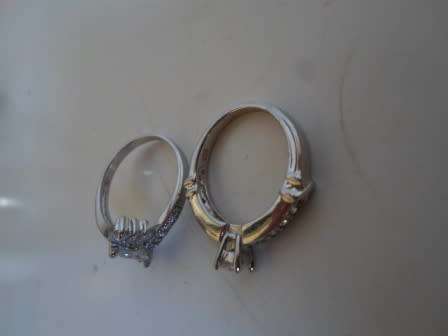WOW! 2 X STERLING SILVER & CZ RINGS   6,7g    SIZE R & O  WOW!!