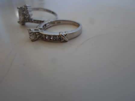 WOW! 2 X STERLING SILVER & CZ RINGS   6,7g    SIZE R & O  WOW!!