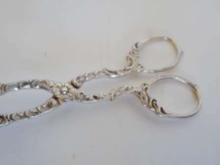 EXQUISITE!! STERLING SILVER MUFFIN TONGS BY ALBERT BODEMER  46,4g  STUNNING DETAIL WOW!!