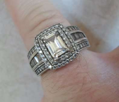 WOW!! SPECTACULAR CHETE STERLING SILVER & CZ RING  6,8g  SIZE S WOW!!