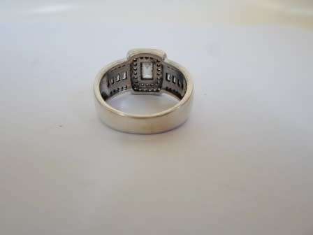 WOW!! SPECTACULAR CHETE STERLING SILVER & CZ RING  6,8g  SIZE S WOW!!