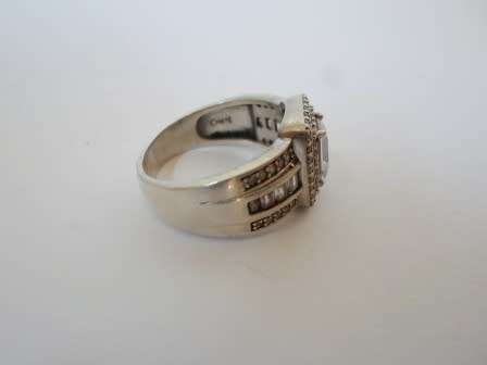 WOW!! SPECTACULAR CHETE STERLING SILVER & CZ RING  6,8g  SIZE S WOW!!