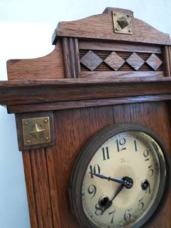 WOW!! ANTIQUE HAC OAK CASED CLOCK CIRCA 1910   100% WORKING!! VALUE R3500