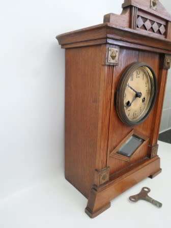 WOW!! ANTIQUE HAC OAK CASED CLOCK CIRCA 1910   100% WORKING!! VALUE R3500