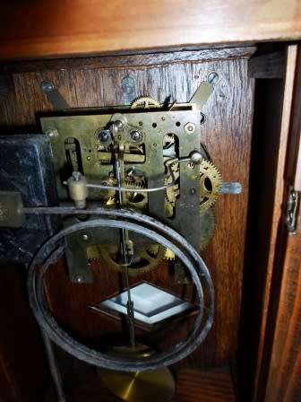 WOW!! ANTIQUE HAC OAK CASED CLOCK CIRCA 1910   100% WORKING!! VALUE R3500