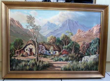 BEAUTIFUL!! P. WORT OIL ON CANVAS ON BOARD  830 X 550mm  VALUE R2500