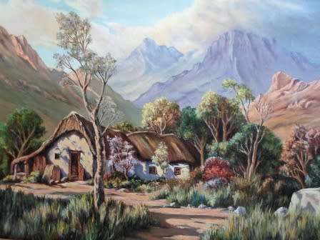 BEAUTIFUL!! P. WORT OIL ON CANVAS ON BOARD  830 X 550mm  VALUE R2500