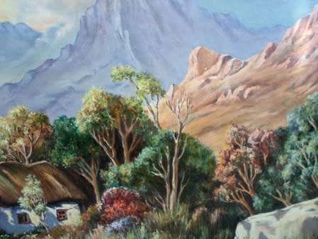 BEAUTIFUL!! P. WORT OIL ON CANVAS ON BOARD  830 X 550mm  VALUE R2500