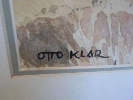 WOW!! OTTO KLAR WATERCOLOUR OF HUTS STUNNING PIECE!!  460 X 310mm  VALUE R8500