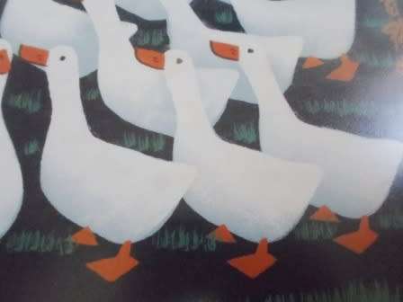 AMAZING!! SIGNED CHINESE LITHOGRAPH OF GEESE 540 X 380mm  WOW!!