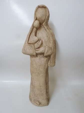MAGNIFICENT!! SA CERAMIC MOTHER & CHILD SCULPTURE SIGNED NELI  325mm  WOW!!