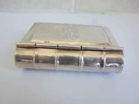 STUNNING!! BOOK FORM SILVER PLATED TRINKET BOX WOW!!