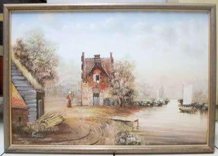 RARE!! LARGE ROBERT BAILLIE OIL ON CANVAS  910 X 620mm  VALUE R7500