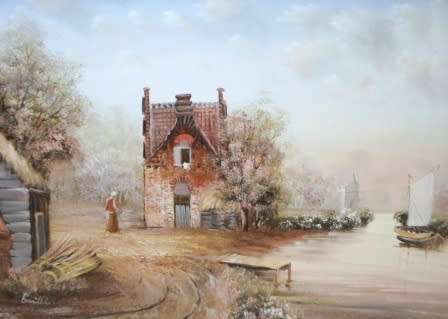 RARE!! LARGE ROBERT BAILLIE OIL ON CANVAS  910 X 620mm  VALUE R7500