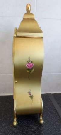 STUNNING!! VINTAGE SWISS ELUXA HAND PAINTED MANTLE CLOCK 100% WORKING WOW!!