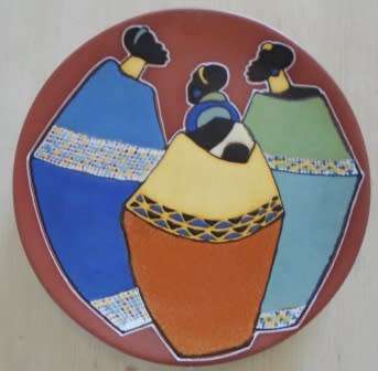 WOW!! RARE!! VINTAGE KALAHARI POTTERY PLATE STUNNING PIECE VALUE R3000