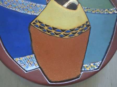 WOW!! RARE!! VINTAGE KALAHARI POTTERY PLATE STUNNING PIECE VALUE R3000