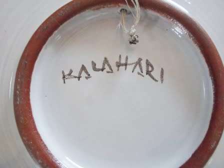 WOW!! RARE!! VINTAGE KALAHARI POTTERY PLATE STUNNING PIECE VALUE R3000