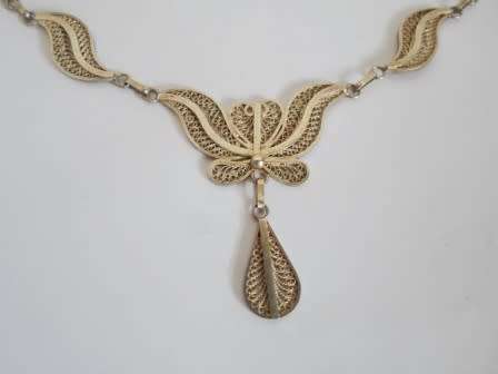 WOW!! VINTAGE STERLING SILVER FILIGREE NECKLACE  23,6g WOW!!