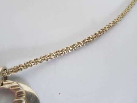 WOW!! STERLING SILVER PENDANT BY FOSSIL WITH CHAIN AMAZING DESIGN  13,5g WOW!!
