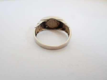 STUNNING!! VINTAGE MENS STERLING SILVER COIN RING  5,5g SIZE V1/2 WOW!!