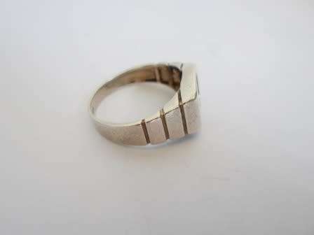 STUNNING!! VINTAGE MENS STERLING SILVER COIN RING  5,5g SIZE V1/2 WOW!!