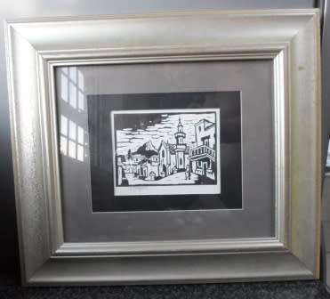 WOW!! VERY RARE GREGOIRE BOONZAIER LINOCUT  135 X 95mm VALUE R3500 WOW!!