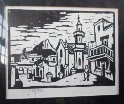 WOW!! VERY RARE GREGOIRE BOONZAIER LINOCUT  135 X 95mm VALUE R3500 WOW!!