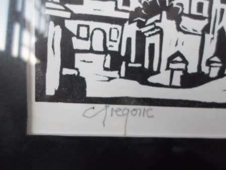 WOW!! VERY RARE GREGOIRE BOONZAIER LINOCUT  135 X 95mm VALUE R3500 WOW!!