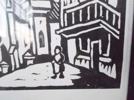 WOW!! VERY RARE GREGOIRE BOONZAIER LINOCUT  135 X 95mm VALUE R3500 WOW!!
