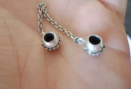 WOW!! STUNNING PANDORA STERLING SILVER FAMILY FOREVER SAFETY CHAIN  4,8g  WOW!!
