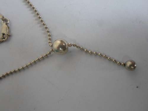 LOVELY! STERLING SILVER BALL CHAIN WITH STUNNING DESIGN  6,1g WOW WOW!!
