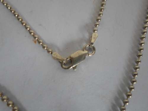 LOVELY! STERLING SILVER BALL CHAIN WITH STUNNING DESIGN  6,1g WOW WOW!!