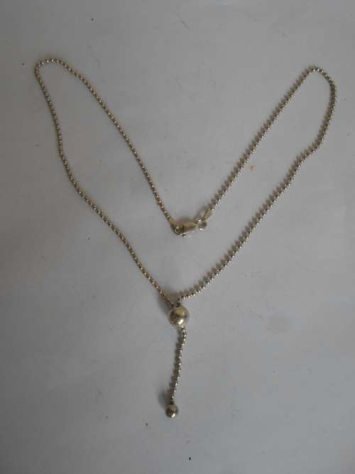 LOVELY! STERLING SILVER BALL CHAIN WITH STUNNING DESIGN  6,1g WOW WOW!!