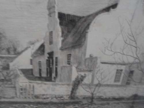 RARE!! ANDRE NAUDE `SCHOONGEZICHT CAPE` ETCHING  200 X 150mm  VALUE R2500  WOW!!