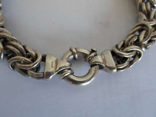 SPECTACULAR!! HEAVY STERLING SILVER BRACELET WITH SIGNORETTI CLASP  31,9g VALUE R1500 WOW!!