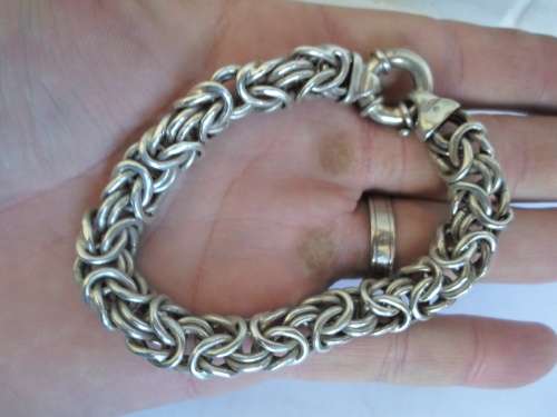 SPECTACULAR!! HEAVY STERLING SILVER BRACELET WITH SIGNORETTI CLASP  31,9g VALUE R1500 WOW!!
