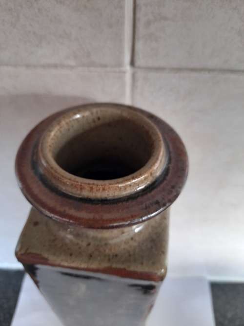 Large vintage SA pottery vase in the style of Esias Bosch amazing piece wow!!