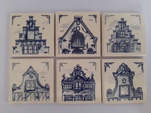 RARE!! 6 X VINTAGE KLM BUSINESS CLASS COASTERS