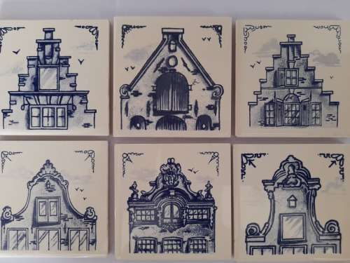 RARE!! 6 X VINTAGE KLM BUSINESS CLASS COASTERS