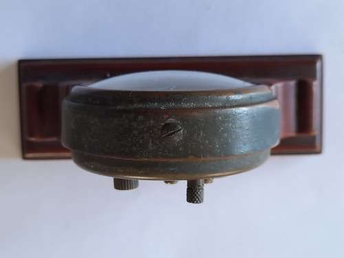 Lovely vintage kienzle wood and brass mantle clock form alarm clock, not working