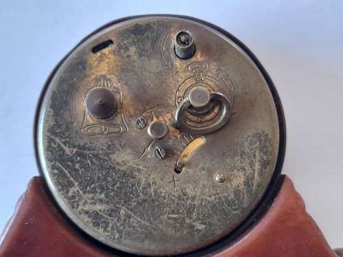 Lovely vintage kienzle wood and brass mantle clock form alarm clock, not working