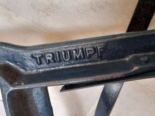 Vintage Triumph Pefra cast iron apple peeler rare wow!!