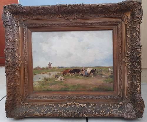 Wow!! Dutch Adriaan Johannes Groenewegen(1874-1963) oil on canvas 400x300mm VALUE R15000 WOW!!