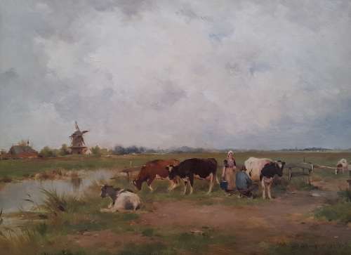 Wow!! Dutch Adriaan Johannes Groenewegen(1874-1963) oil on canvas 400x300mm VALUE R15000 WOW!!