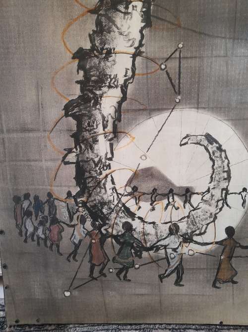 Investment!! Cobus van der Walt contemporary mixed media on board 1650 x 1120mm VALUE R75000